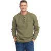 imageZITY Long Sleeve Henley Shirts for Men Casual Waffle Thermal Fashion Pullover 3Button TShirt with PocketOlive Green