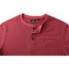 imageZITY Long Sleeve Henley Shirts for Men Casual Waffle Thermal Fashion Pullover 3Button TShirt with PocketRed