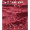 imageZITY Long Sleeve Henley Shirts for Men Casual Waffle Thermal Fashion Pullover 3Button TShirt with PocketRed