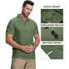 imageZITY Mens 2 Pack Polo Shirts Short Sleeve Performance Sports Golf Shirt for Men Tactical ShirtBlack Green
