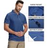 imageZITY Mens 2 Pack Polo Shirts Short Sleeve Performance Sports Golf Shirt for Men Tactical ShirtBlue Green