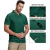 imageZITY Mens 2 Pack Polo Shirts Short Sleeve Performance Sports Golf Shirt for Men Tactical ShirtForestgreen Orange