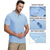 imageZITY Mens 2 Pack Polo Shirts Short Sleeve Performance Sports Golf Shirt for Men Tactical ShirtMoon Turquoise Blue