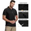 imageZITY Mens 2 Pack Polo Shirts Short Sleeve Performance Sports Golf Shirt for Men Tactical ShirtPure Black