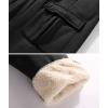 imageZITY Mens Thick Fleece Winter Pants Heavyweight Warm Sherpa Lined Athletic Jogger Sweatpants with Pockets002blackribbed Cuff