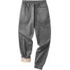 imageZITY Mens Thick Fleece Winter Pants Heavyweight Warm Sherpa Lined Athletic Jogger Sweatpants with Pockets003grayribbed Cuff