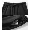 imageZITY Mens Thick Fleece Winter Pants Heavyweight Warm Sherpa Lined Athletic Jogger Sweatpants with Pockets006blackstraight Cuff