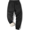 imageZITY Mens Thick Fleece Winter Pants Heavyweight Warm Sherpa Lined Athletic Jogger Sweatpants with PocketsBronze Black