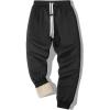 imageZITY Mens Thick Fleece Winter Pants Heavyweight Warm Sherpa Lined Athletic Jogger Sweatpants with PocketsDeep Black