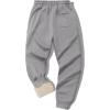 imageZITY Mens Thick Fleece Winter Pants Heavyweight Warm Sherpa Lined Athletic Jogger Sweatpants with PocketsLight Gray