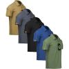 imageZITY 5 Pack Mens Polo Shirt Short Sleeve Sports Golf Tennis TShirt MoistureWicking Summer Shirts5pc