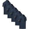 imageZITY 5 Pack Mens Polo Shirt Short Sleeve Sports Golf Tennis TShirt MoistureWicking Summer ShirtsNavy