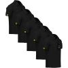 imageZITY 5 Pack Mens Polo Shirt Short Sleeve Sports Golf Tennis TShirt MoistureWicking Summer ShirtsPure Black