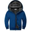 imageZITY Boys Zip Up Hoodie Fleece Jacket Kids Sherpa Lined Sweatshirts Outerwear Unisex Warm Winter Coat 615 Years OldDeep Blue