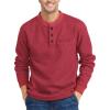 imageZITY Long Sleeve Henley Shirts for Men Casual Waffle Thermal Fashion Pullover 3Button TShirt with PocketRed