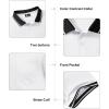 imageZITY 3 Pack Men Polo Shirts Short Sleeve with Pocket Sport Wicking Shirts for Men Casual Athletic Collared TShirtsBlack White Grey