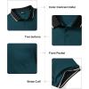 imageZITY 3 Pack Men Polo Shirts Short Sleeve with Pocket Sport Wicking Shirts for Men Casual Athletic Collared TShirtsGrey Navy Duckblue
