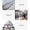 imageZITY 3 Pack Mens Flannel Hoodie Shirts Long Sleeve Casual Vintage Button Down Plaid Shirt Jacket with PocketDeepbluebeige Blackpurple Blue