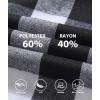 imageZITY 3 Pack Mens Flannel Hoodie Shirts Long Sleeve Casual Vintage Button Down Plaid Shirt Jacket with PocketGreen Orange Whiteblack