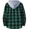 imageZITY 3 Pack Mens Flannel Hoodie Shirts Long Sleeve Casual Vintage Button Down Plaid Shirt Jacket with PocketNavybeige Green Navywhite