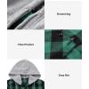 imageZITY 3 Pack Mens Flannel Hoodie Shirts Long Sleeve Casual Vintage Button Down Plaid Shirt Jacket with PocketNavybeige Green Navywhite