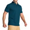 imageZITY 3 Pack Mens Polo Shirts Short Sleeve Golf MoistureWicking Shirts for MenBlack Blue Darktealblue