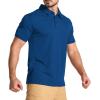 imageZITY 3 Pack Mens Polo Shirts Short Sleeve Golf MoistureWicking Shirts for MenWhite Blue Winered