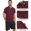 imageZITY 3 Pack Polo Shirts for Men Short Sleeve Moisture Wicking T Shirt Business Casual Mens Golf Shirts Collared TShirtsBlack Red Royal