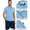 imageZITY 3 Pack Polo Shirts for Men Short Sleeve Moisture Wicking T Shirt Business Casual Mens Golf Shirts Collared TShirtsBlue Orange Navy