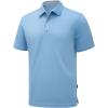 imageZITY 3 Pack Polo Shirts for Men Short Sleeve Moisture Wicking T Shirt Business Casual Mens Golf Shirts Collared TShirtsGrey Blue Royal