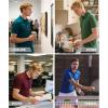 imageZITY 4 Pack Mens Polo Shirt Short Sleeve Athletic Performance Tactical Shirts for Men Outdoor Sport Work TShirtBlack Grey Green Blue