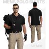 imageZITY 4 Pack Mens Polo Shirt Short Sleeve Athletic Performance Tactical Shirts for Men Outdoor Sport Work TShirtBlack Navy Blue Teal Blue