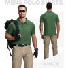 imageZITY 4 Pack Mens Polo Shirt Short Sleeve Athletic Performance Tactical Shirts for Men Outdoor Sport Work TShirtWhite Black Green Red