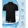 imageZITY 5 Pack Tactical Polo Shirts for Men Golf Shirt Short Sleeve Athletic Performance Moisture Wicking Work Outdoor TshirtsBlack