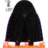 imageZITY Boys Flannel Shirt Jacket Fleece Sherpa Lined Plaid Jackets Unisex Coat Full Zip Hoodie Girls Winter Outwear 615 YearsPurple