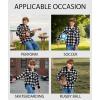 imageZITY Boys Flannel Shirt Jacket Fleece Sherpa Lined Plaid Jackets Unisex Coat Full Zip Hoodie Girls Winter Outwear 615 YearsWhite Black