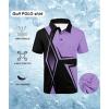 imageZITY Golf Polo Shirts for Men Short Sleeve Athletic Tennis TShirtBlack Purple