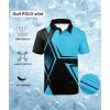 imageZITY Golf Polo Shirts for Men Short Sleeve Athletic Tennis TShirtBlack Sky Blue