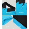 imageZITY Golf Polo Shirts for Men Short Sleeve Athletic Tennis TShirtBlack Sky Blue