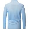 imageZITY Long Sleeve Polo Shirts for Men 3 Pack Collared Performance Golf Polos Mens Casual Shirts Moisture Wicking WorkwearLight Blue  Black  Navy