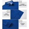 imageZITY Long Sleeve Polo Shirts for Men 3 Pack Collared Performance Golf Polos Mens Casual Shirts Moisture Wicking WorkwearRoyal Blue  Teal  Black