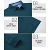 imageZITY Long Sleeve Polo Shirts for Men 3 Pack Collared Performance Golf Polos Mens Casual Shirts Moisture Wicking WorkwearTeal  Deep Blue  Dark Grey