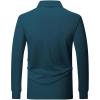 imageZITY Long Sleeve Polo Shirts for Men 3 Pack Collared Performance Golf Polos Mens Casual Shirts Moisture Wicking WorkwearTeal  Deep Blue  Dark Grey