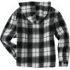 imageZITY Mens Flannel Hooded Jacket Fleece Sherpa Lined Plaid Shirts Jackets Zip Up Sweatshirt Hoodies for Men with 4 PocketsBlack