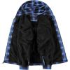 imageZITY Mens Flannel Hooded Jacket Fleece Sherpa Lined Plaid Shirts Jackets Zip Up Sweatshirt Hoodies for Men with 4 PocketsBlack Blue
