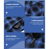 imageZITY Mens Flannel Hooded Jacket Fleece Sherpa Lined Plaid Shirts Jackets Zip Up Sweatshirt Hoodies for Men with 4 PocketsBlack Blue