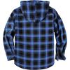 imageZITY Mens Flannel Hooded Jacket Fleece Sherpa Lined Plaid Shirts Jackets Zip Up Sweatshirt Hoodies for Men with 4 PocketsBlack Blue