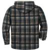 imageZITY Mens Flannel Hooded Jacket Fleece Sherpa Lined Plaid Shirts Jackets Zip Up Sweatshirt Hoodies for Men with 4 PocketsBlack Brown