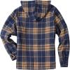 imageZITY Mens Flannel Hooded Jacket Fleece Sherpa Lined Plaid Shirts Jackets Zip Up Sweatshirt Hoodies for Men with 4 PocketsBlue Orange