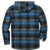 imageZITY Mens Flannel Hooded Jacket Fleece Sherpa Lined Plaid Shirts Jackets Zip Up Sweatshirt Hoodies for Men with 4 PocketsBlue Yellow